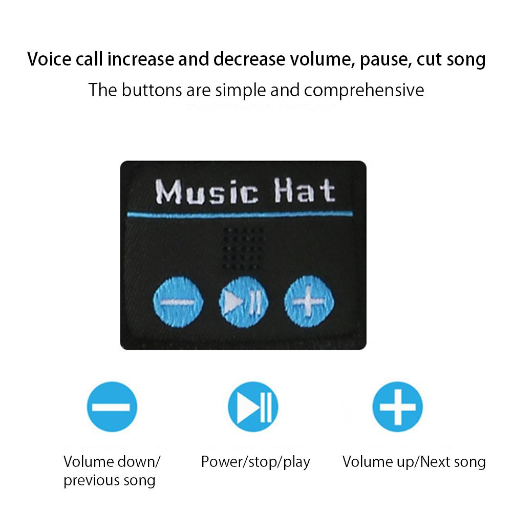 Bluetooth 5.0 LED Beanie Hat with LED Light Built In Stereo Speakers and Mic Warm Hat for Sports and Outdoors LED Beanie Hat
