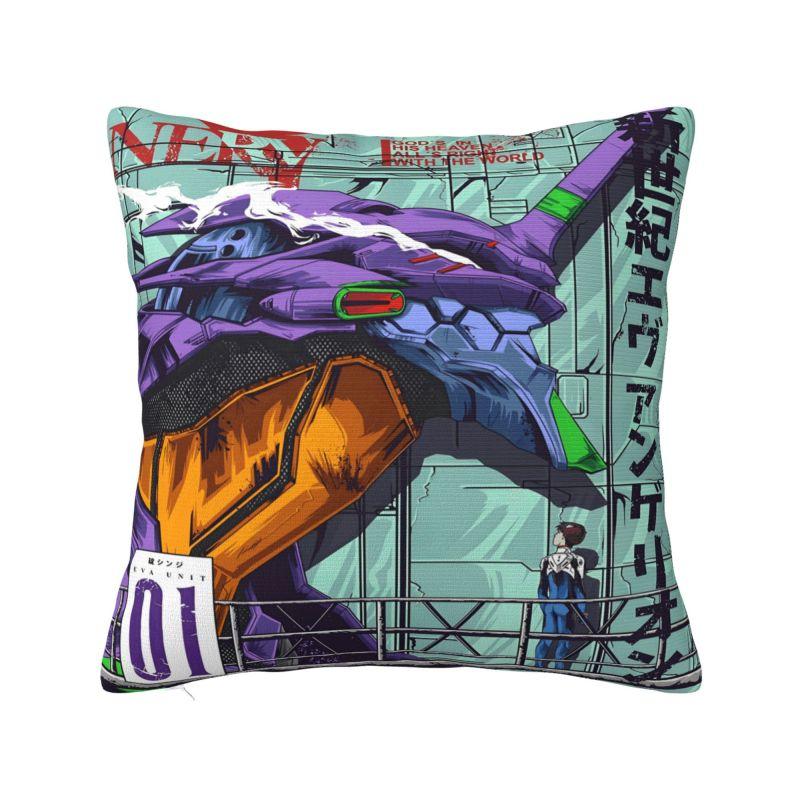 

Custom Modern EVA Evangelions 00 Anime Cushion Cover for Sofa Velvet Harajuku Manga Throw Pillow Case 30cmx30cm