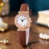 Orologio da Donna in Vera Pelle con Fantasia Serpente Impermeabile Colorato con Strass Lusso Mini Orologio da Polso al Quarzo da Donna Business