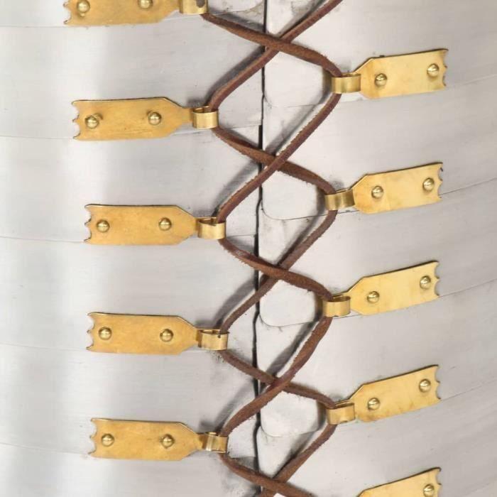 VidaXL Armure corporelle de soldat romain GN Argenté Acier