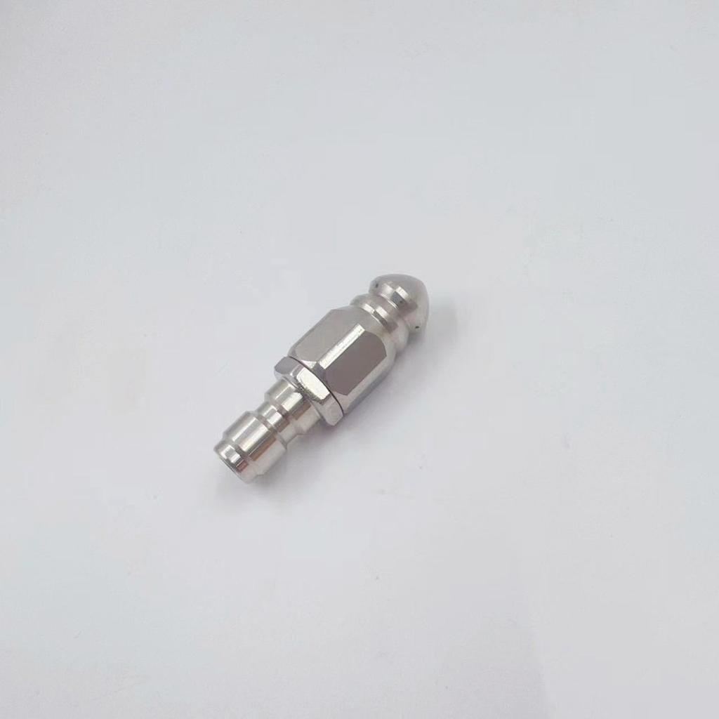 Stainless Steel 1,4 Quick,insert High,pressure Water Mouse Head Nozzle Pagoda Front 1 Rear 6 Sewer Dredging Head