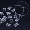 100Pcs 7Mm/2.2Mm Length Rimless Glasses Double Rubber Plug Lock Buckle For Prescription Glass Glasses Equipment Accessories