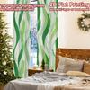 2 Stück, 2D-FLACHDRUCK Vorhänge (Ohne Stange) Greenwave Weihnachts-Festival Chic Druck Vorhänge Drucke Lichtfilternde Vorhänge
