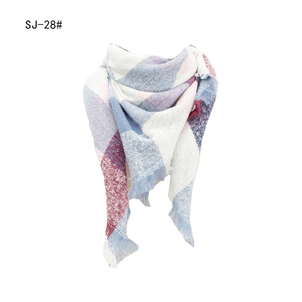 Designe Brand Knitted Spring Winter Women Scarf Plaid Warm Cashmere Scarves Shawls Luxury Neck Bandana Female Pashmina Wrap