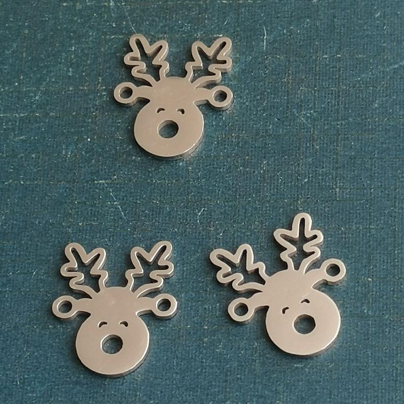 

European & American Cross-Border Christmas Reindeer Bracelet Pendant: Cute, Simple, Sweet DIY Fashion Jewelry Accessory