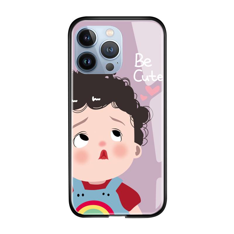 Pouzdro na telefon z tvrzeného skla pro iPhone 11 12 13 14 15 16 17 Redmi 10 12 14C Note10 Note14 Xiaomi 11Lite PocoC75 Měkký okraj Nárazuvzdorný Hladký kryt