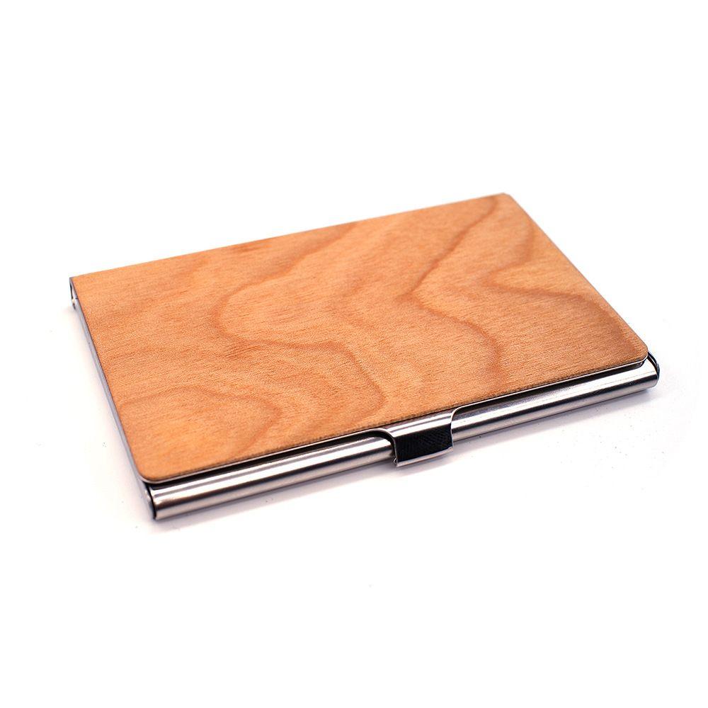 Металлическая визитница из черного ореха для бизнеса, персонализированные бизнес-подарки