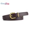 Slub Gold Buckle PU Firming PU Belt Slim Windbreaker Jeans Outer Waist Belt