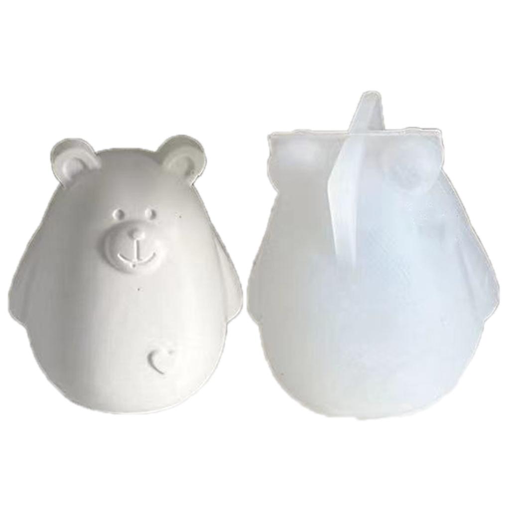 Silicone Bear Crystal Mold Realistic Bear Figurines Crafting Mould Animal Theme Epoxy Resin Molds for Handmade Crafts
