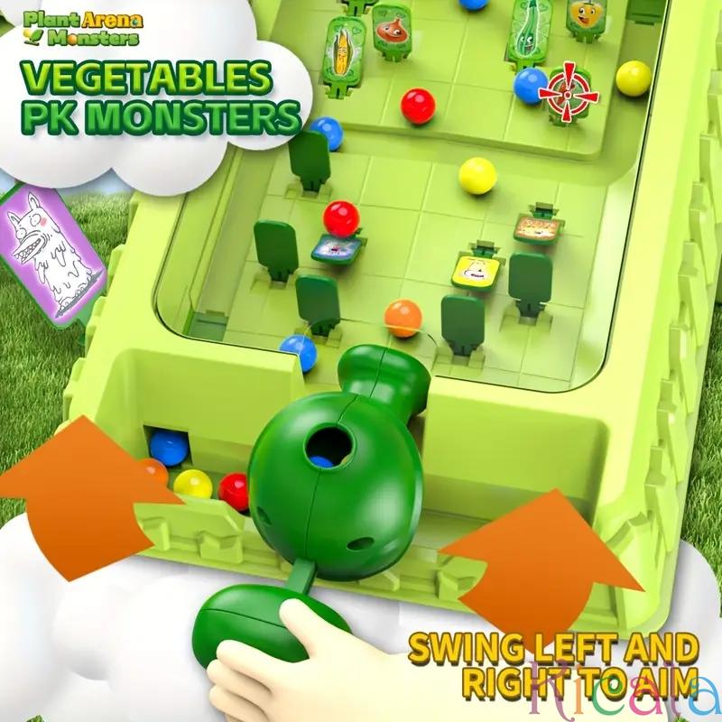 20pc Beads Vegetable Battle Monster 2-player Battle Game Toy Parent-Child Game Family Interactive Game Monster Battle Board Game