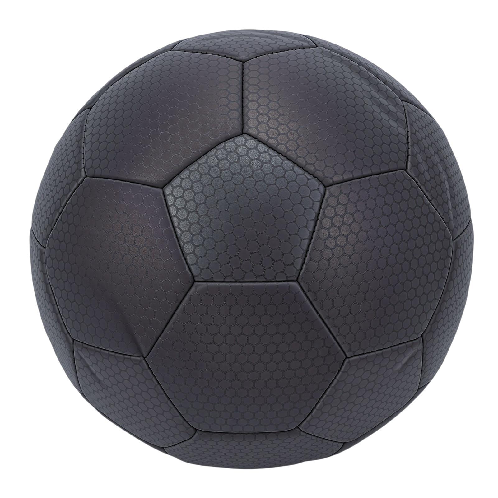Holographic Reflective Soccer   PU Leather Glowing in The Dark Reflective Glowing Soccer   with Pump Size 5