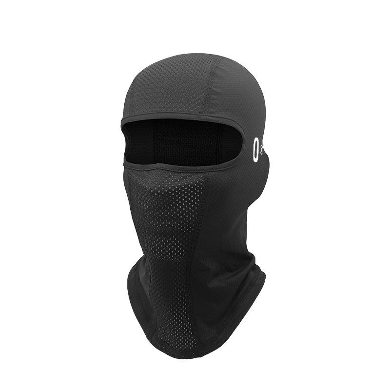 Cubierta para cabeza de motocicleta y bicicleta absorbente de humedad y de secado rápido de seda helada protección facial forro de casco