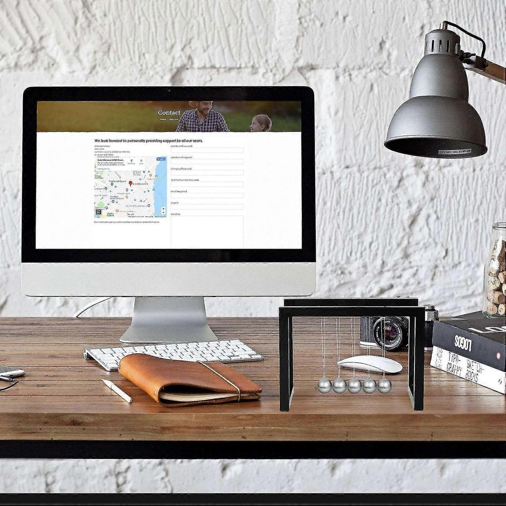 Kugeln Wiege Balancekugel Ornamente Heimdekoration Schreibtischdekoration Spielzeug Geschenk Schwarz