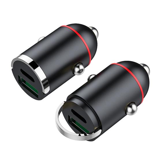 Kfz-Ladegerät, praktischer Zugring, stoßfest, universelle Dual-USB-Buchse, Fahrzeugzubehör