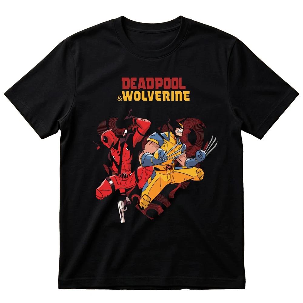 Deadpool Wolverine Action TShirt Superhero Comic Graphic Tee Unisex Fan Gift S