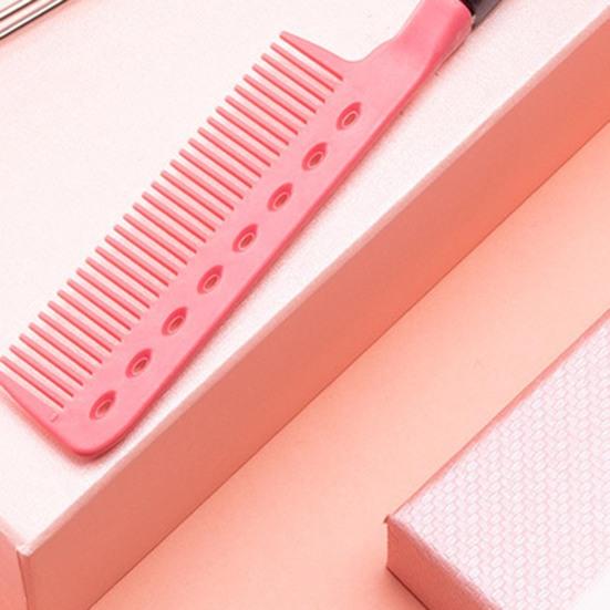 Styling Comb Gentle Edges Carbon Salon Grip Pevný kartáč na vlasy ve tvaru V pro