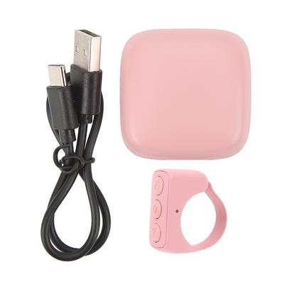 Bluetooth Remote Control Page Turner APP Remote Scrolling Ring Clicker for Cell Phone Pink