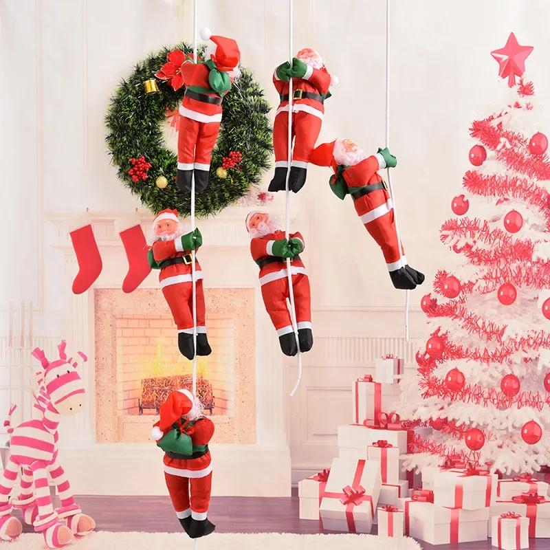 Santa Claus Ladder Doll Christmas Tree Hanging Decoration Interior Door Wall Christmas Pendant Christmas Gift