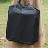 Woven Textile Storage Bag Structured Zippered Storage Bag Container Black