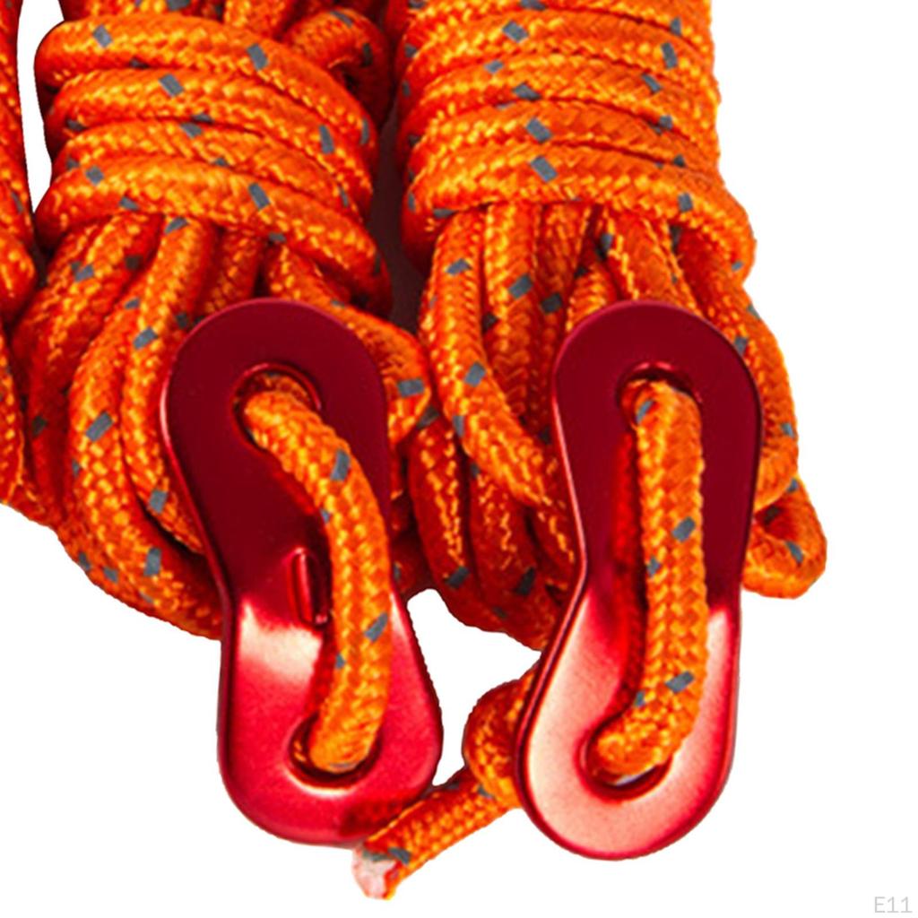 4 Pack 4mm Guyline Tent Ropes Camping Rope Reflective Cord Guy Line Guide for Awning