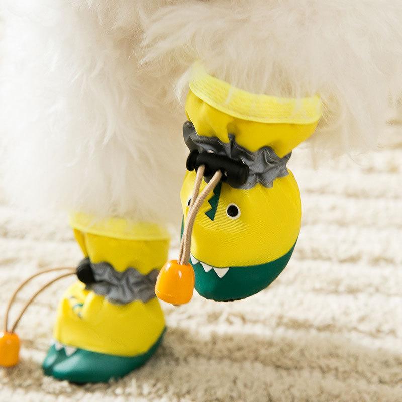 Crocodile Kitten Autumn and Winter Soft-soled Shoes Go Out To Prevent Teddy Pet Small Puppy Foot Cover Spring and Autumn Four-season Shoes