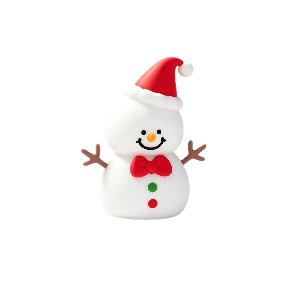Snowman Silicone Night Light: Rechargeable Bedside Atmosphere Lamp & Festive Desktop Ornament, Perfect for Christmas and Birthday Gifts