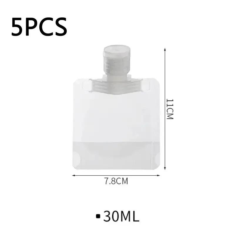 1-10pcs Travel Portable Size Refillable Empty Squeeze Pouch Stand Up Spout Pouch Refillable Face Cream Squeezable Bags Leakproof