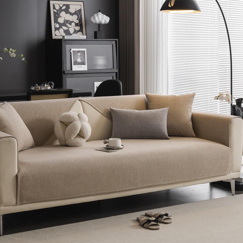 

Xiaoxiangfeng Solid Color Chenier Ma Sofa Cushion Four Seasons Modern High-End Non-Slip Premium Cover New 70*70cm