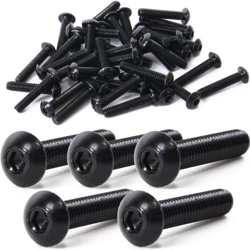 Pstyle. Hex Socket Button Head Bolts, M4, 304 Stainless Steel, Pack of 40, PST-172 (M4x20mm)