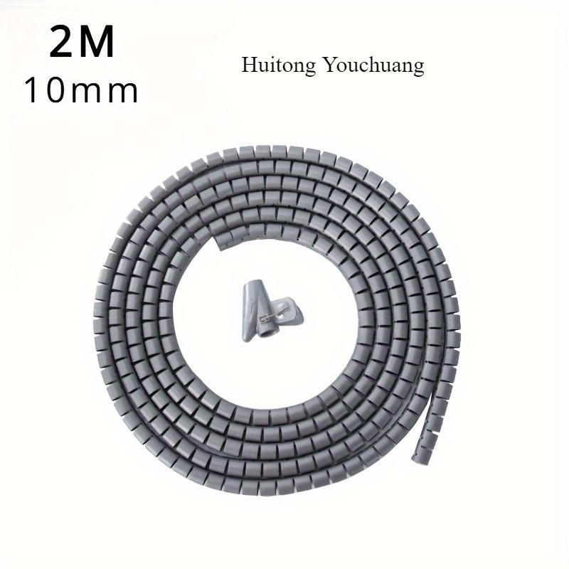 78.74 Inch Flexible Spiral Cable Protector Cable Organizer Computer Cable Protection Tube Clamp Finishing Management Tool 10 Mm