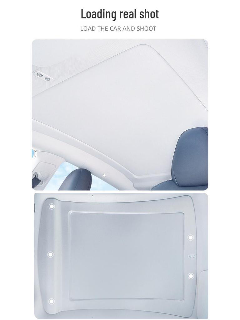 Tesla Model Y Sunroof Electric Sunshade: Roof Protection & Heat Insulation Curtain