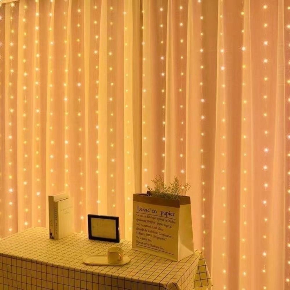 Waterproof Window Curtain String Lights Multicolor Holiday String Lights Party Decoration