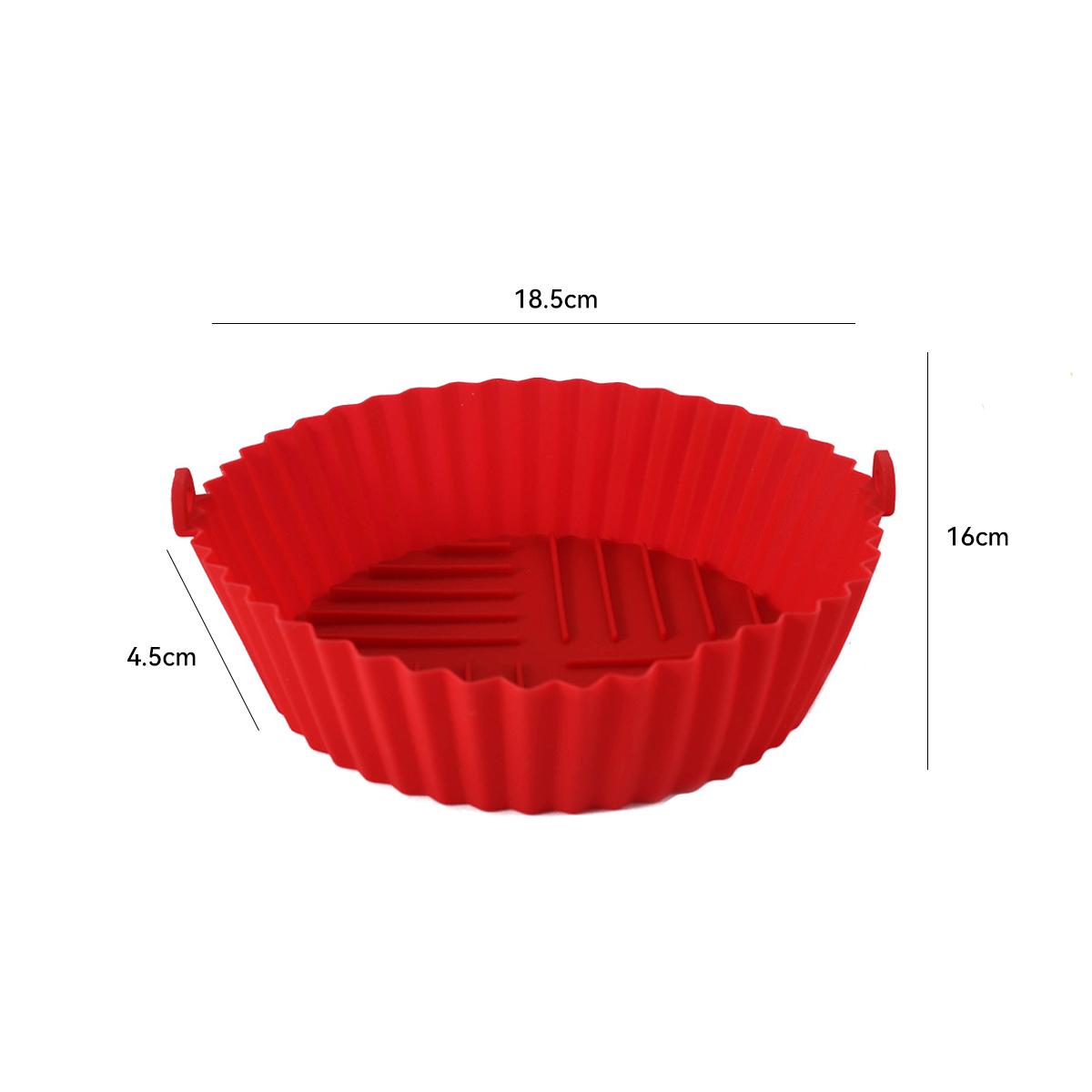 

New Air Fryer Silicone Basket Reusable Container Accessories Oven Tray Pizza Fried Chicken Baking Mold Protector Kitchen Tool