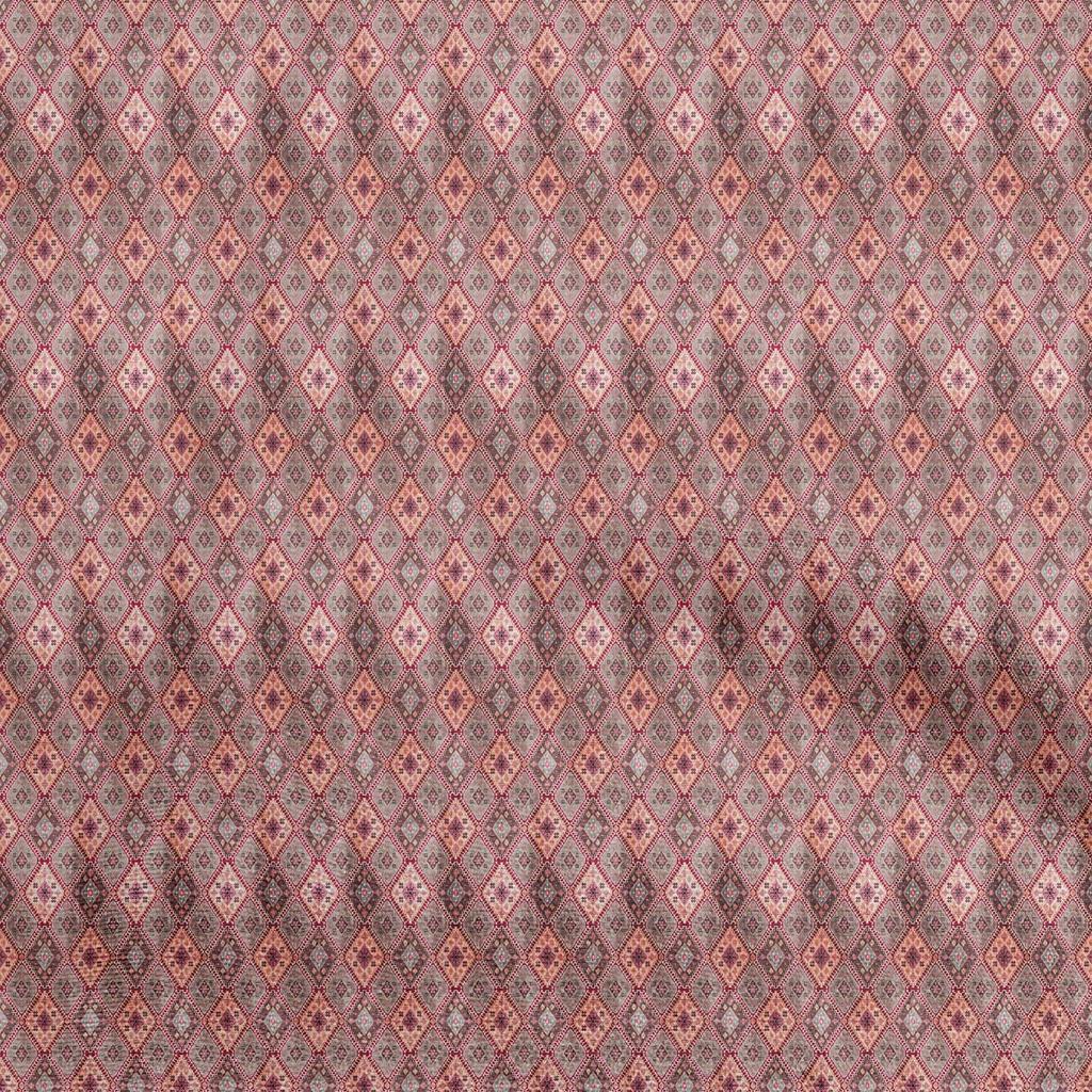 oneOone Cotton Flex Gray Fabric Asian Kilim Fabric For Sewing Printed Craft Fabric By The Yard 40 Inch