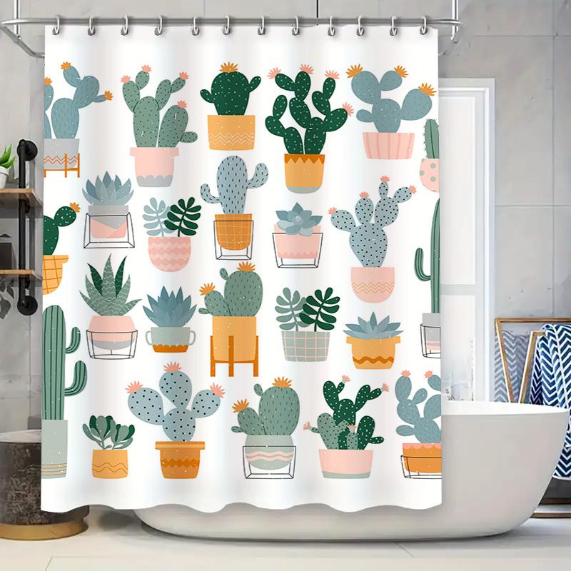 

Black White Wavy Pattern Shower Curtain Waterproof Home Decor Bath Mat Rug 180Cm/71In X 240Cm/95In Dark Grey / Light Blue W60H190(CM)-1 Pcs