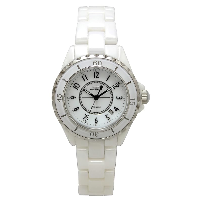 

[Technos] watch date ceramic T9B82TW men s white