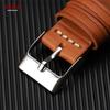 Vintage Brown Top-Grain Leather Watch Strap 20mm 22mm Handmade Stitching Cowhide Watch Band Men Women Pin Buckle Soft Wristband