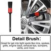 Car Wheel Rim Tire Brush Set, Detailing Wash Kit, Long Soft Detail Brushes Accessories Tool For Automotive Cleaning Wheels, Interior,Exterior,Dirty