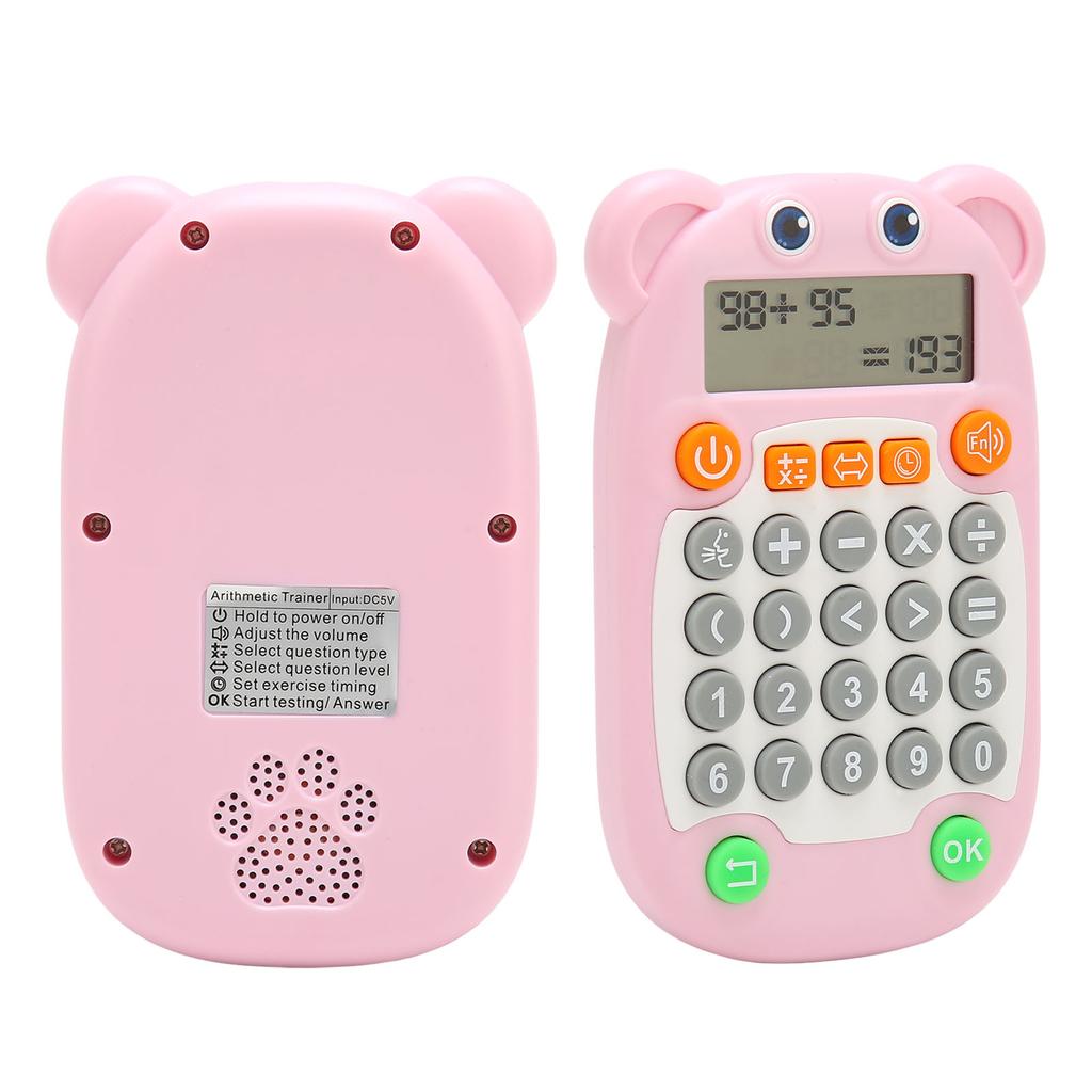 Arithmetic Exercise Toy Digital Display Voice Prompt 27 Keys USB C Arithmetic Training Machine for Kids Education