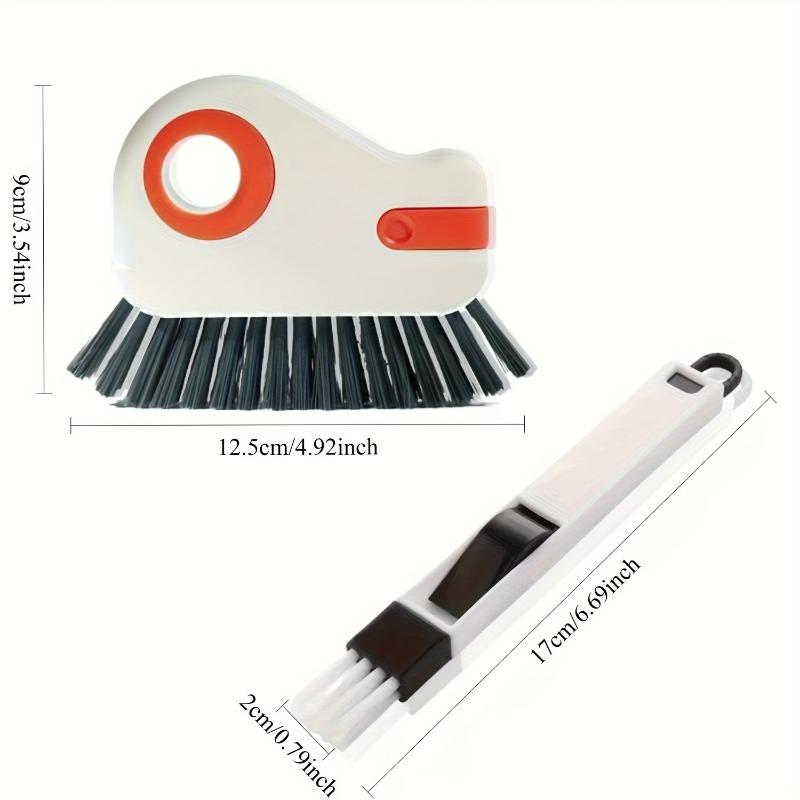 2 STÜCK Fensterführung Reinigungsbürste - Abnehmbare Tür- und Fensterseitenbürste, Glas-Eckenreiniger, Kunststoff-Seitennaht-Reinigungs-Kunststoffbürste