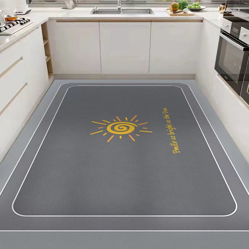Modern Simple Kitchen Floor Mat Household Dirt-Resistant Wear-Resistant Oil-Absorbing Diatom Mud Floor Mat Non-Slip Water-Absorbing Easy To Take Care