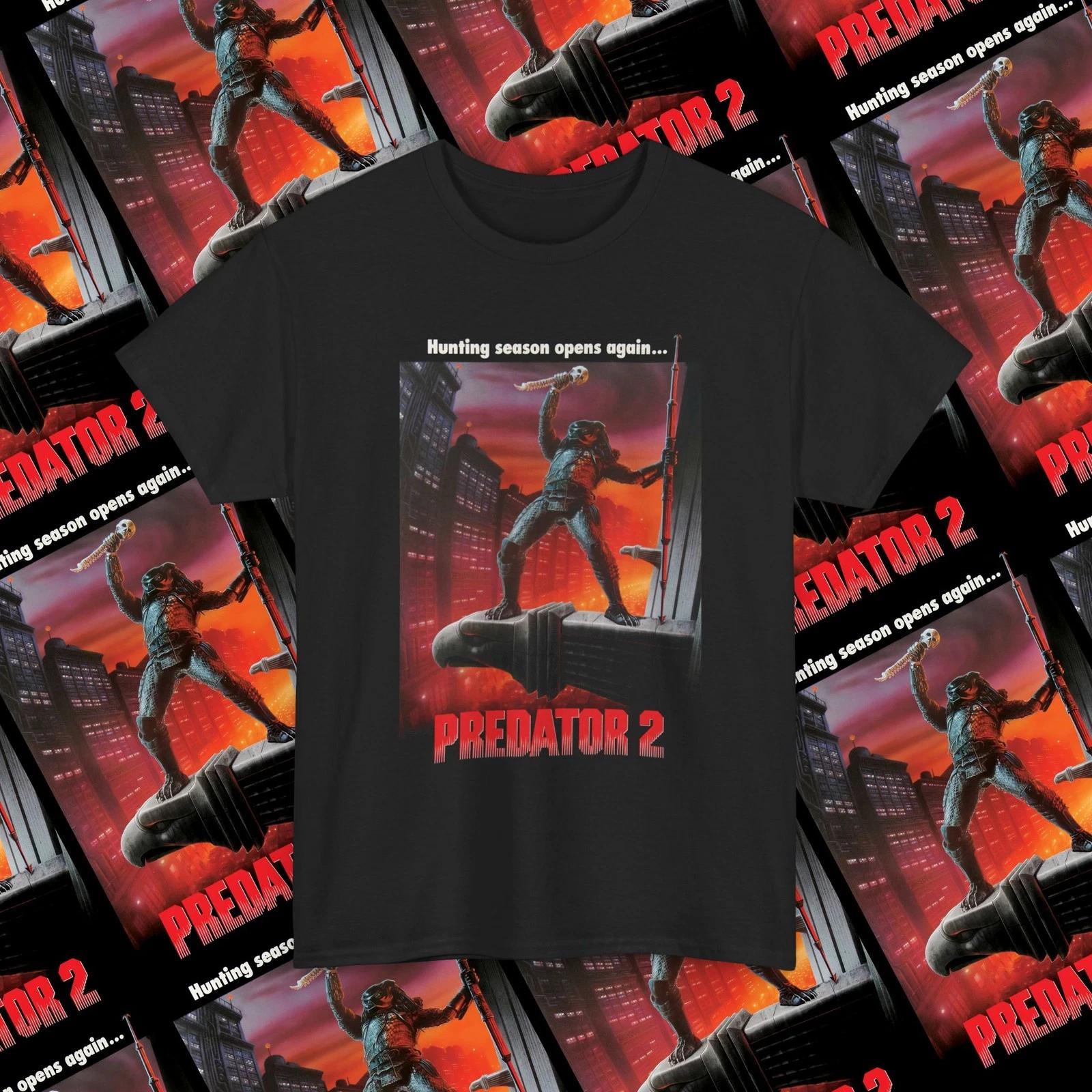 Predator 2 Sci-Fi Action Movie Poster T-Shirt, Sci-Fi Horror Movie T-Shirt 3XL