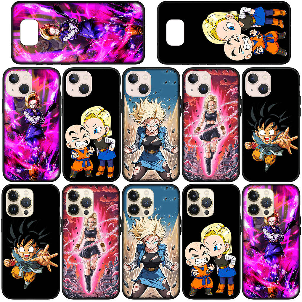 Phone Case for iPhone 17 15 16 Plus Redmi Note 14 12 11 13 Pro Max Huawei P30 P20 Lite Y9 OPPO A60 A80 A54 Android 18 Silicone Dragon Gokus Ball Cover