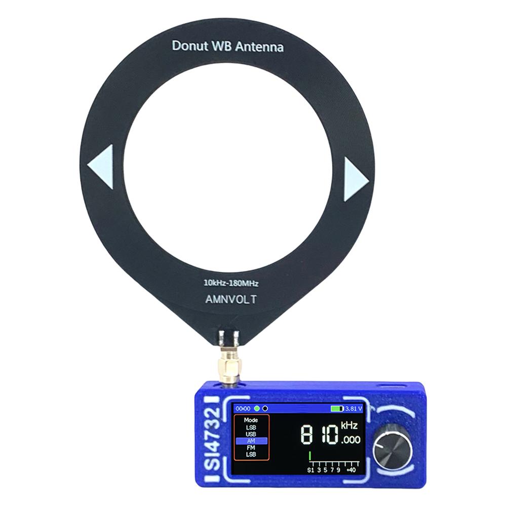 SI4732 0.5-108mhz Portable Radio LSB USB AM FM Pocket Mini Radio 1.9" IPS Screen HF SW MW VHF ESP32 Radio Receiver with Antenna