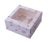 Box For 4 Muffins 16X16X7.5Cm With Window And Insert 10pcs
