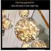 Modern Spiral Chandelier Living Room Villa Loft  Dining Room Kitchen Chandelier Ball Stair Pendant