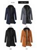 Men's Hooded Mid-Length Woolen Fashion Coat