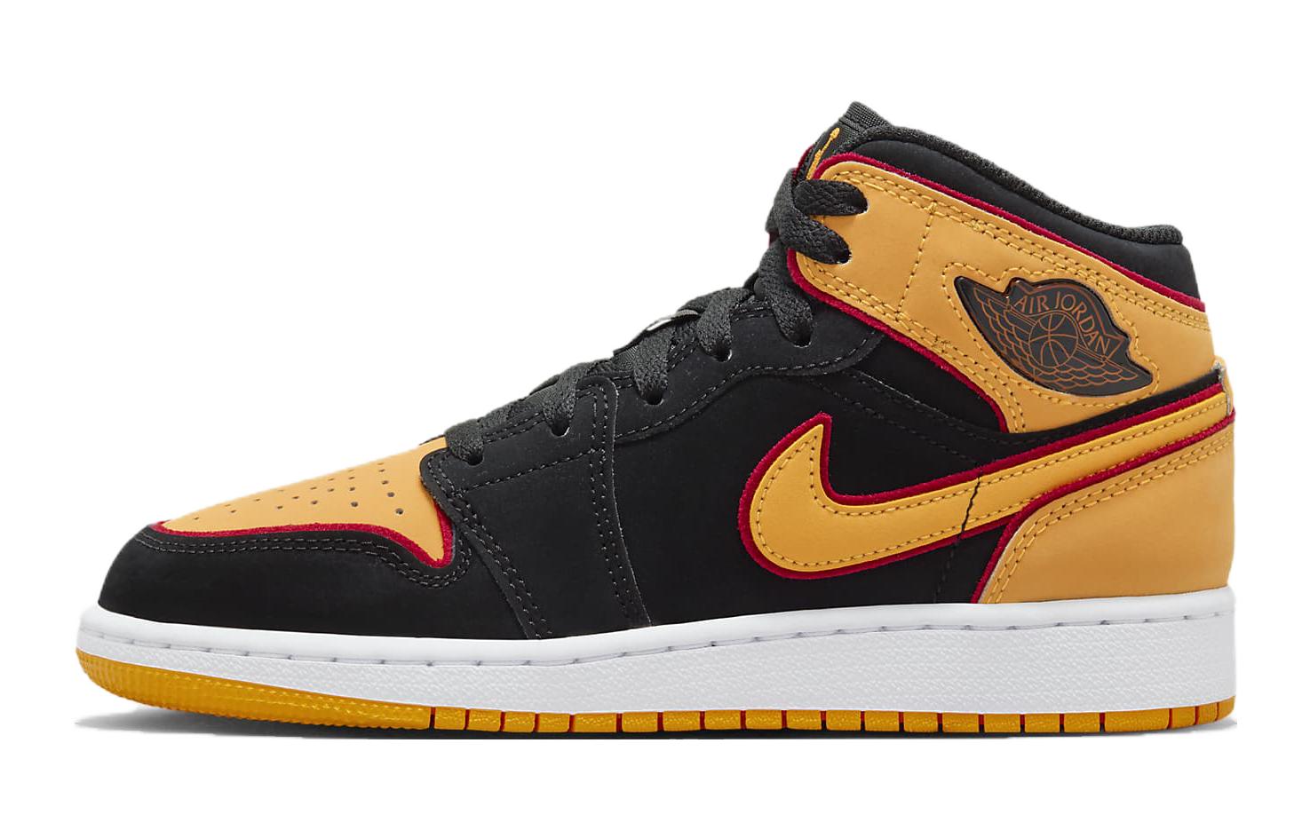 Jordan 1 Mid SE Black Vivid Orange GS FJ4924-008 36.5