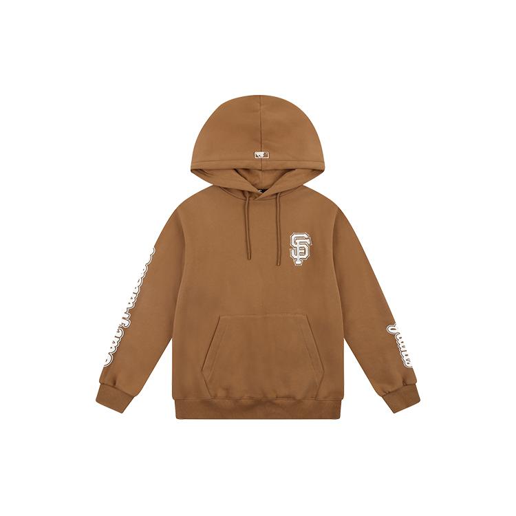 New MLB Hooded Loose Fit Sweatshirt Unisex Brown 31HD53061-14B