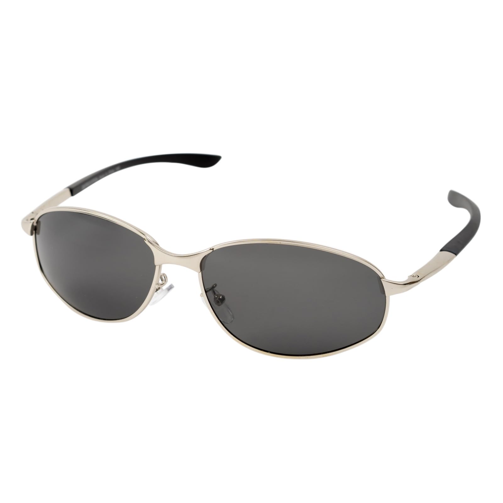 

Captain Stag Men s Polarized Sunglasses, Stainless Steel, Smoke, with Case, CSP-002-3-EH-72